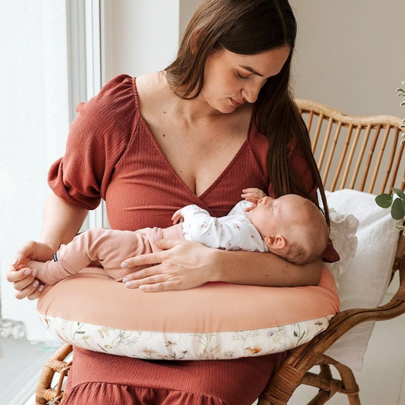 GRSSDER Reversible Nursing Pillow Cover, Ultra Soft Stretchy Minky Removable Nursing Covers Fitted for Breastfeeding Pillows Snug and Safe, Comfortable Slipcover for Girls, Stylish Original Print - Image 5